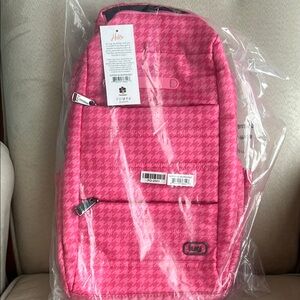 NWT Lug Hopper SE Backpack in Red/Pink Houndstooth 🎒